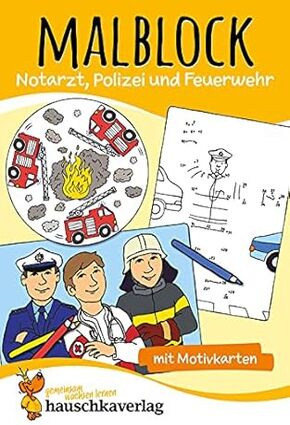 Malblock - Notarzt, Polizei und Feuerwehr Paperback