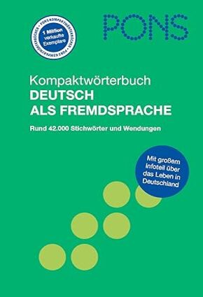 Pons Kompaktworterbuch Deutsch Als Fremdsprache