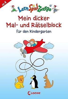 Mein dicker Mal- und Rätselblock für den Kindergarten