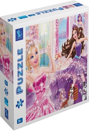 Cute Cat Barbie Classic Puzzle for kids, 108 Pieces.