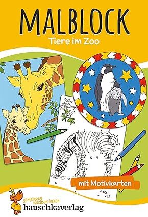 Malblock - Tiere im Zoo Paperback