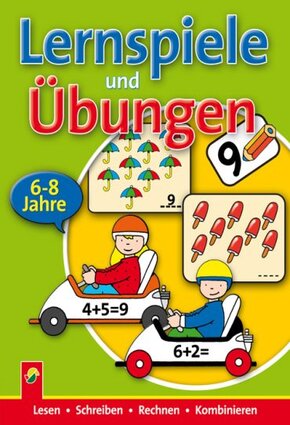 Lernspiele und Übungen 6-8 (grün): Lesen, Schreiben, Rechnen, Kombinieren