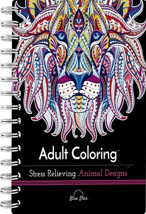Adult Coloring Book/ Stress Relieving Animal Designs