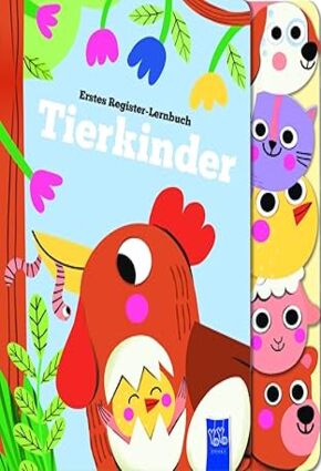 Erstes Register-Lernbuch-Tierkinder