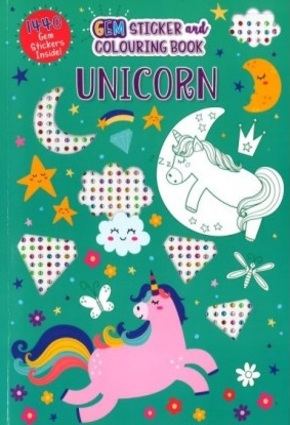 Gem Sticker and Colouring Book Unicorn