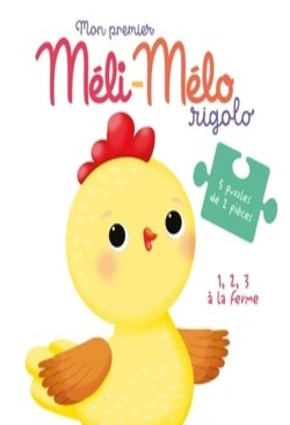 1, 2, 3 à la ferme-5 puzzles de 2 pièces